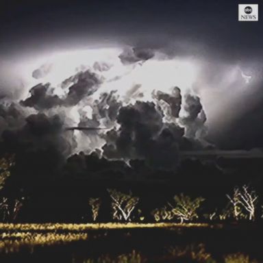 VIDEO: Lightning illuminates the sky over Queensland as Australia's monsoon season continues.