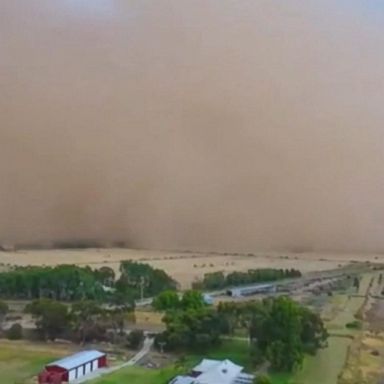 VIDEO: A dust storm swept across Kerang, in southeastern Australia and blanketed the landscape.