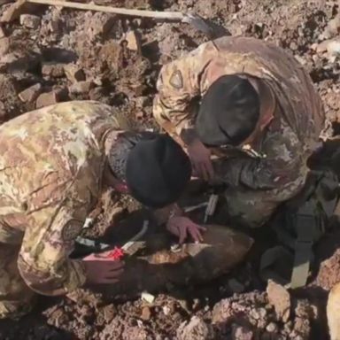 VIDEO: All flights into Rome's secondary international airport, Ciampino, were suspended on Thursday after construction workers doing maintenance work on a tarmac uncovered three World War II bombs beneath the asphalt.