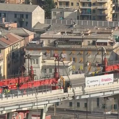 VIDEO: Nearly six months after the deadly collapse of the Morandi Bridge in Genoa, the demolition of the remainder of the span began in earnest Friday.