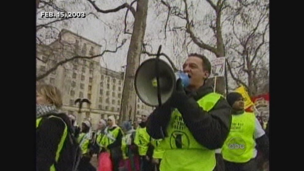 Protests against the Iraq War take place worldwide.