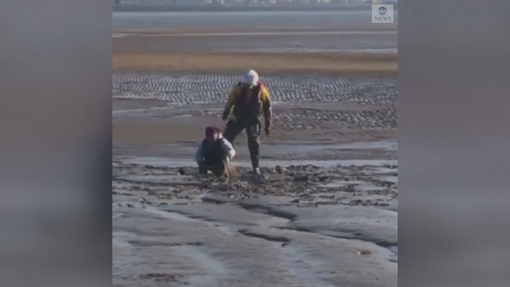 Woman Saved After Getting Trapped In Mud Video Abc News 