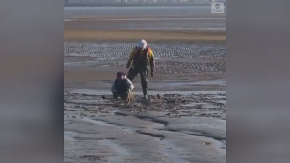 Woman Saved After Getting Trapped In Mud Video Abc News