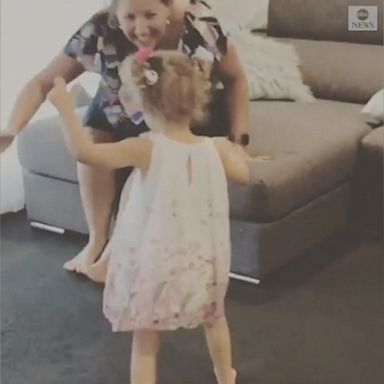 A little girl shocks her mom by taking her first steps despite being diagnosed with CMV, a virus that could put children at health and developmental risk.