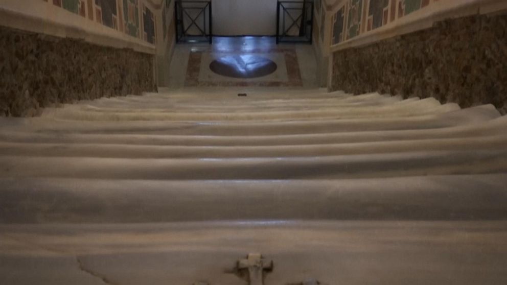 Holy Stairs, Believed To Have Been Climbed By Jesus, Unveiled In Rome ...