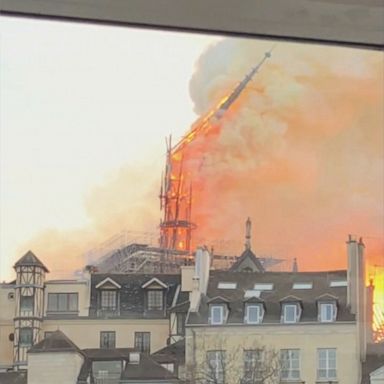 The Paris cathedral lost its iconic top during a "colossal" fire.