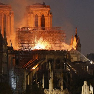 VIDEO: 'Colossal' damage to Notre Dame from fire