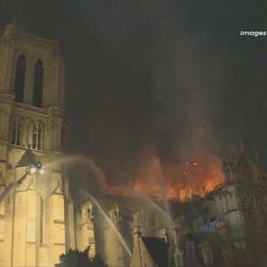 France's prime minister has announced "an international architecture competition" to rebuild the iconic arrow-like spire atop the Notre Dame Cathedral in Paris, which caught fire on Monday evening.