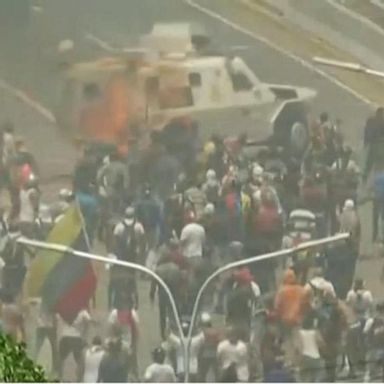 VIDEO: Venezuelans clash with military amid GuaidÃ³'s calls for uprising