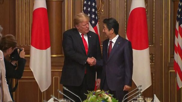 VIDEO: President Trump is the first head of state to meet Japan's new emperor