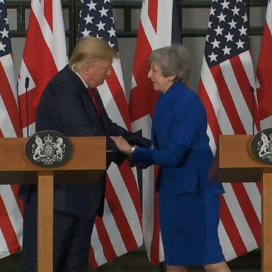 VIDEO: Trump and May talk tariffs