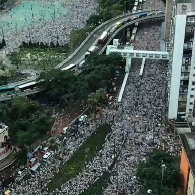 VIDEO: Hundreds of thousands march in Hong Kong