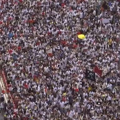 VIDEO: Across The Pond: Hundreds of thousands protest in Hong Kong