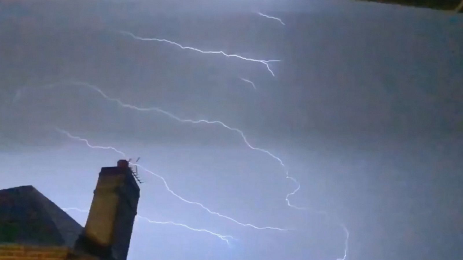 Intense Lightning Strikes In Normandy Good Morning America 