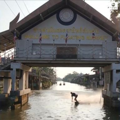 VIDEO: Wakeboarder masterfully weaves through Bangkok waterways