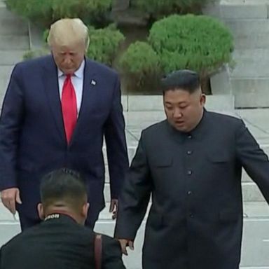 VIDEO: Trump and Kim Jong Un meet in North Korea