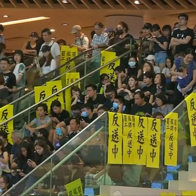 For the first time since its handover to China, a city-wide strike has brought much of Hong Kong to a standstill.