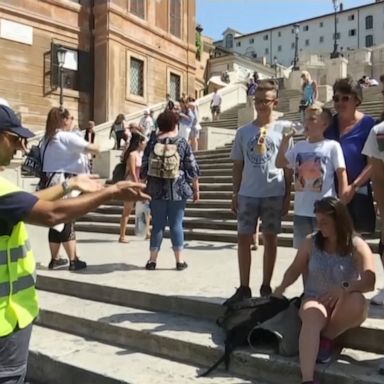 Tourists could be fined for sitting on Rome's iconic Spanish Steps 