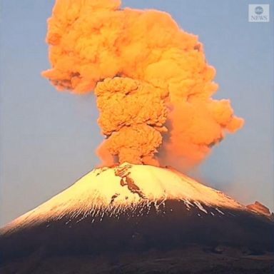 VIDEO: Popocatepetl volcano erupts with plume of smoke, gushing lava