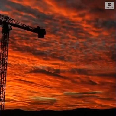 VIDEO: Vivid colors streak across Canberra sky