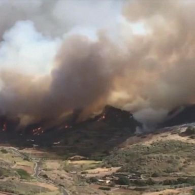 VIDEO: Wildfire on Spanish Island burns through more than 8,400 acres