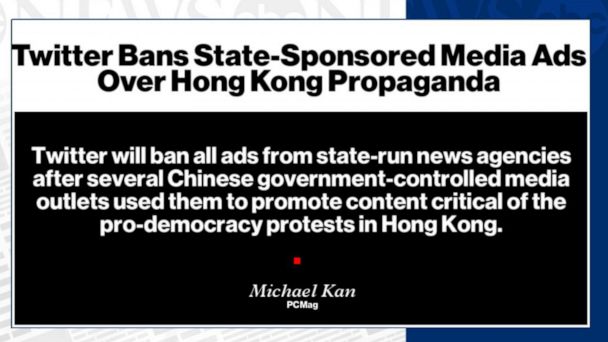 Video Twitter and Facebook bans Chinese accounts amidst Hong Kong ...