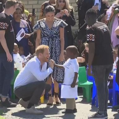 VIDEO: Prince Harry and Meghan kick off Africa tour with music and dancing