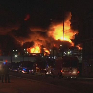 VIDEO: Massive fire breaks out at French chemical plant