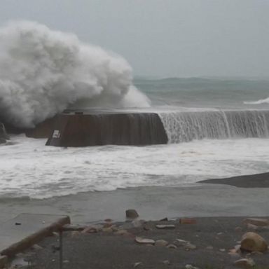 The typhoon made landfall near Izu Peninsula in Shizuoka prefecture in central Japan -- south of Tokyo -- just before 7 p.m. local time Saturday, according to local officials.