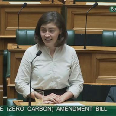 PHOTO: Lawmaker Chloe Swarbrick, 25, was urging New Zealand Parliament for stricter climate change policy when she noted that the average age of her current colleagues is 49 years old.