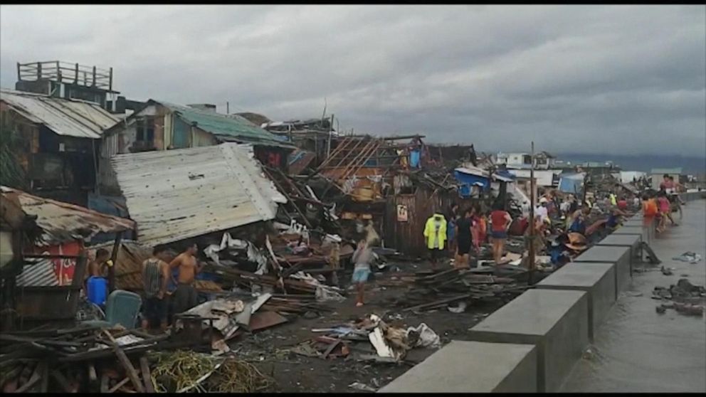 Typhoon Kammuri in Philippines rips through coastal town Video - ABC News