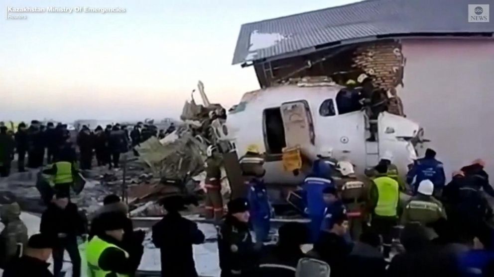 Plane Crashes During Takeoff From Kazakhstan Airport Video - ABC News