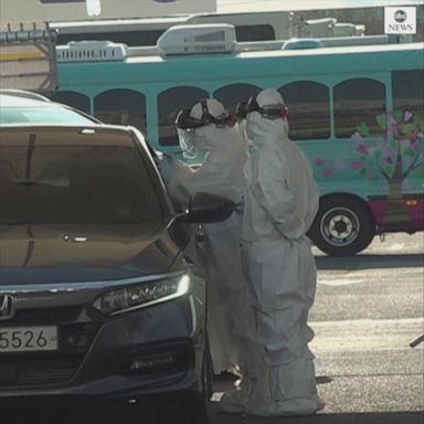 VIDEO: Drive-through testing facilities introduced in South Korea amid coronavirus spread