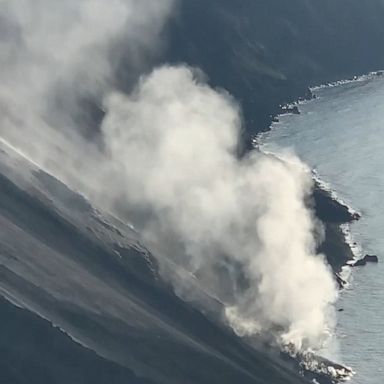 Smoke rises from Italy's Mount Stromboli