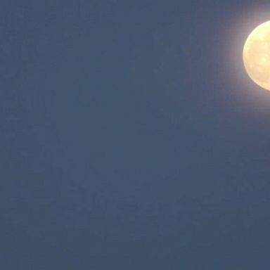 Supermoon rises above England