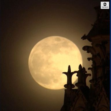 VIDEO: Supermoon shines through belltowers of Notre Dame Cathedral