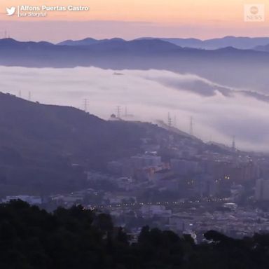 Alfons Puertas Castro, a member of the Fabra Observatory team of meteorological observers in Spain, captured the footage after he noticed the clouds sweeping over the city.