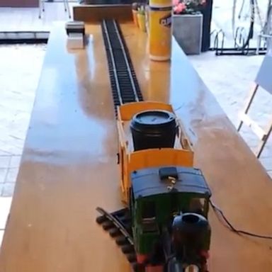 The Cyclista Espresso Bar and Roastery in New Zealand has set up a toy train and tracks to deliver orders to customers while maintaining social distancing.