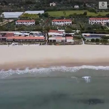 Beach resorts in Italy were deserted at the usual start of peak season as hotels and beaches continued to be closed over the COVID-19 pandemic.