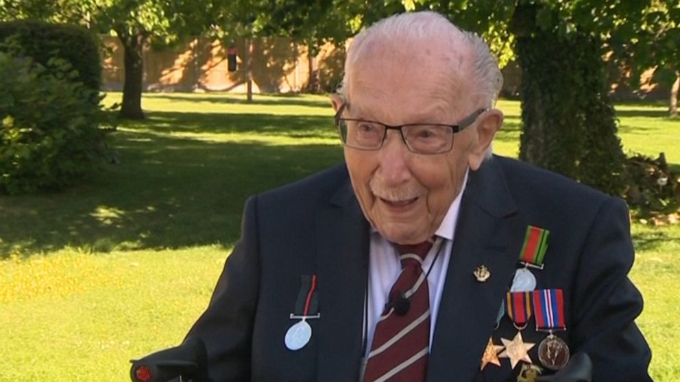 Capt Sir Tom Moore Who Raised Millions For Health Workers Hospitalized With Covid 19 Abc News
