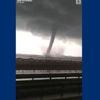 VIDEO: Waterspout moves across Istanbul lake