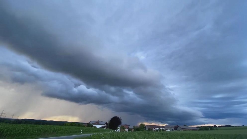 Clouds move across German countryside | GMA