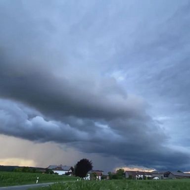 A series of thunderstorms swept across southern Germany.