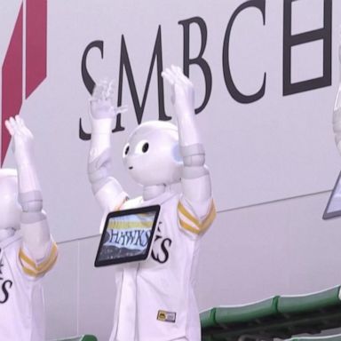 Japanese baseball team Fukuoka SoftBank Hawks installed dancing robots in the stadium to support the team as fans are not allowed to attend games due to coronavirus restrictions.