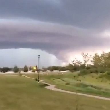 The storm rained down on the city of Melville, Saskatchewan, in Canada.