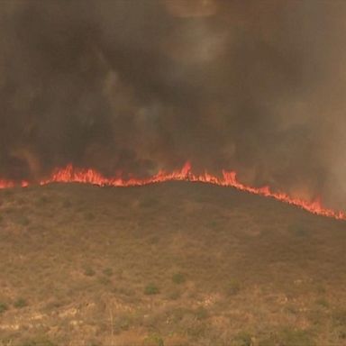 Drone footage captures wildfires sweeping across central Argentina