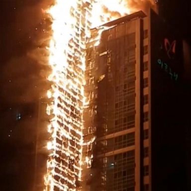 VIDEO: Huge fire engulfs apartment high-rise in South Korea