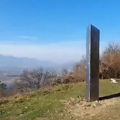 VIDEO: Metal monolith turns up in Romania