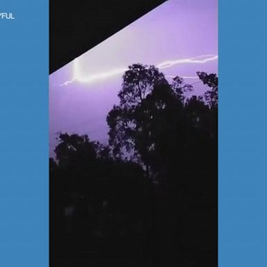 Lightning shoots across sky in Australia