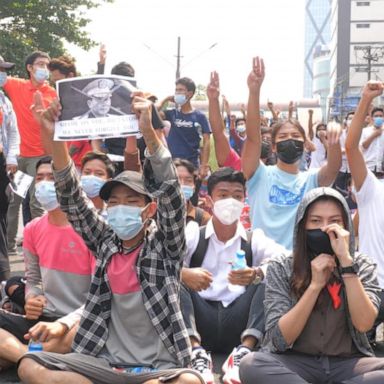 VIDEO: Myanmar citizens take to the streets to protest military coup